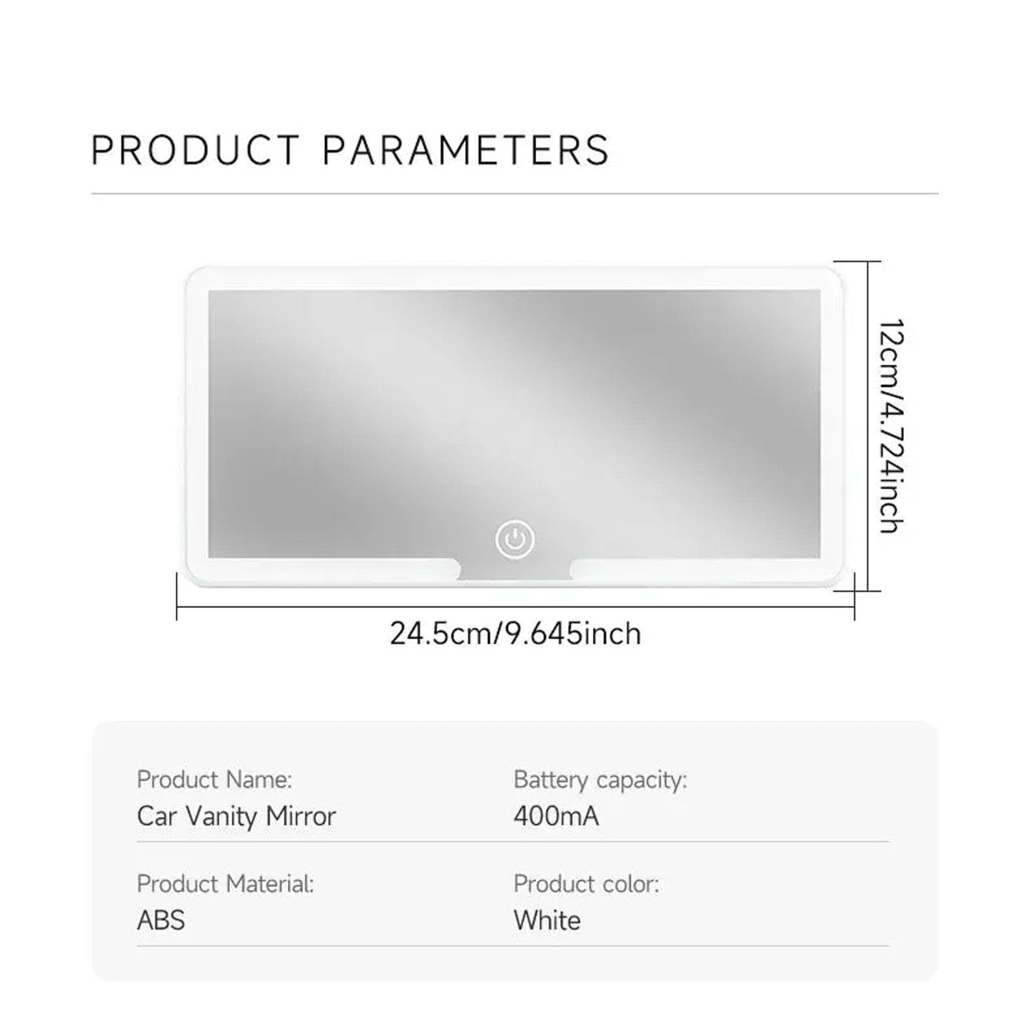 🚗 Espejo Portátil LED de Auto: Belleza Sin Esfuerzo, Donde Vayas 💋