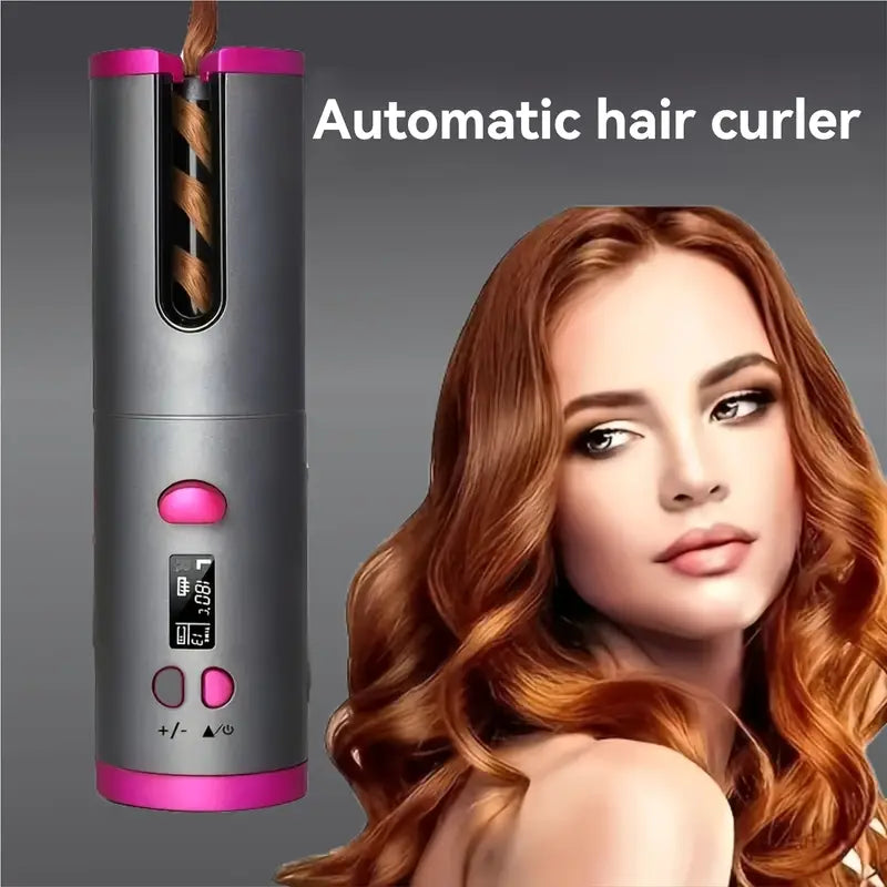 🌀🔥RIZADOR DE PELO AUTOMÁTICO PORTÁTIL 💁♀️✨🔌💨