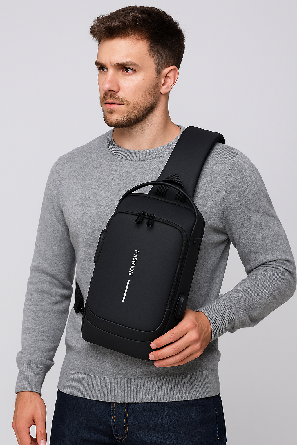 🎒 MORRAL ANTIROBO IMPERMEABLE 💧 CON PUERTO USB 🔌