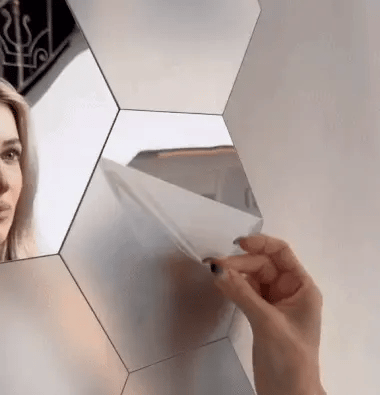 SET DE ESPEJOS HEXAGONALES X12 – DECORA Y TRANSFORMA TU ESPACIO EN MINUTOS 🪞🏡