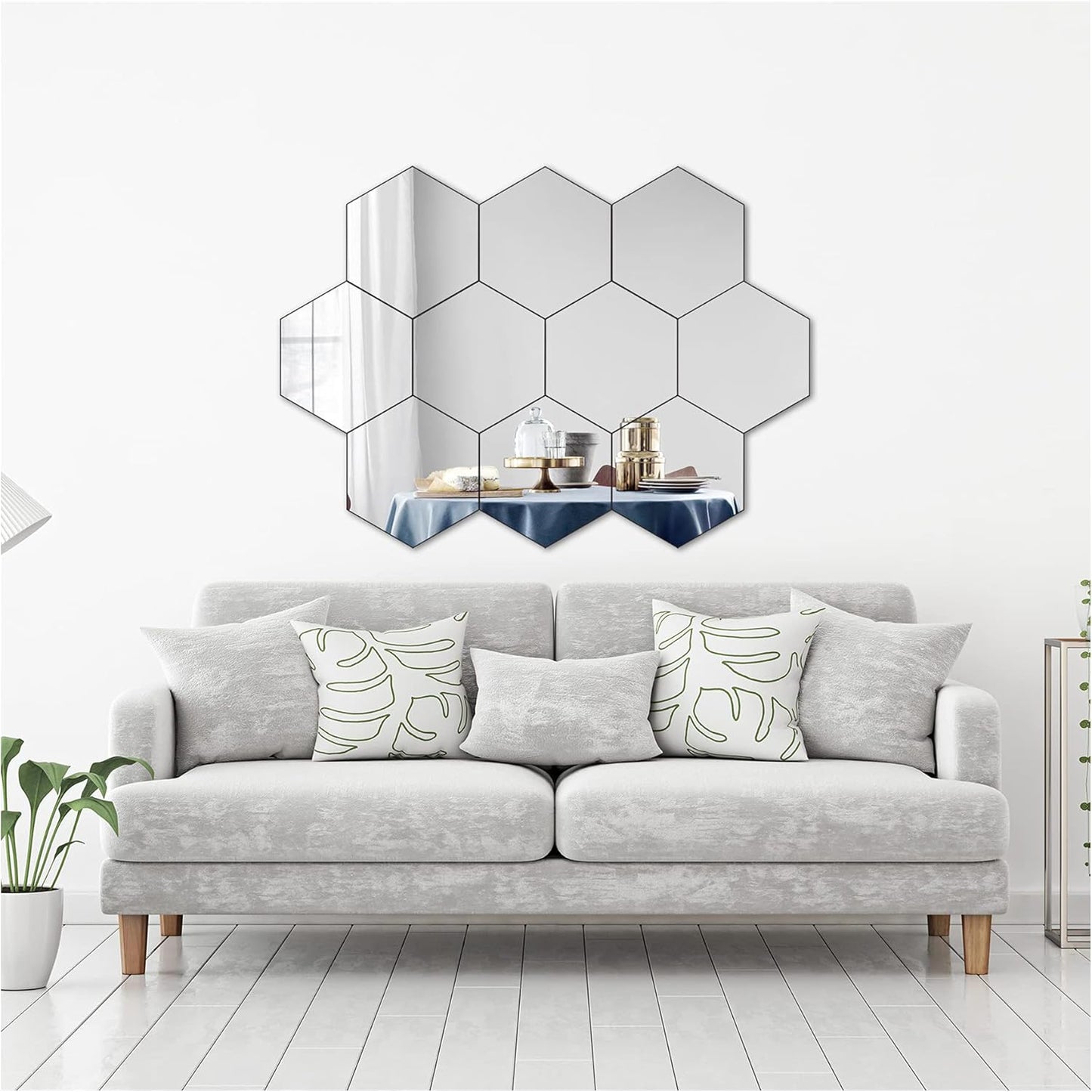 SET DE ESPEJOS HEXAGONALES X12 – DECORA Y TRANSFORMA TU ESPACIO EN MINUTOS 🪞🏡