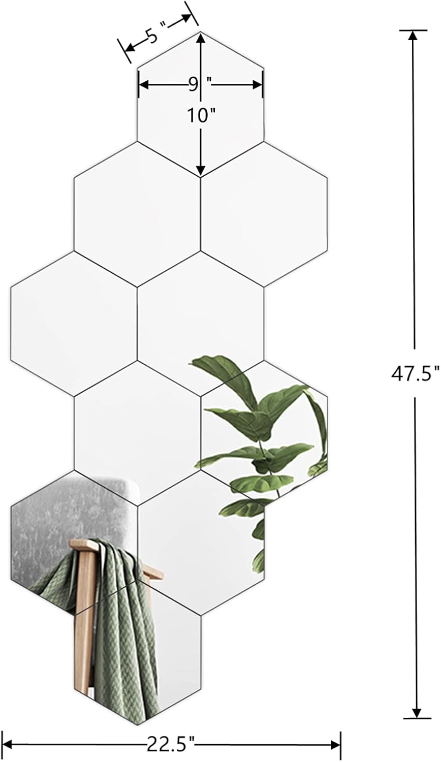 SET DE ESPEJOS HEXAGONALES X12 – DECORA Y TRANSFORMA TU ESPACIO EN MINUTOS 🪞🏡