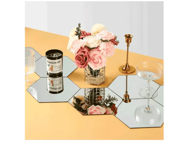 SET DE ESPEJOS HEXAGONALES X12 – DECORA Y TRANSFORMA TU ESPACIO EN MINUTOS 🪞🏡