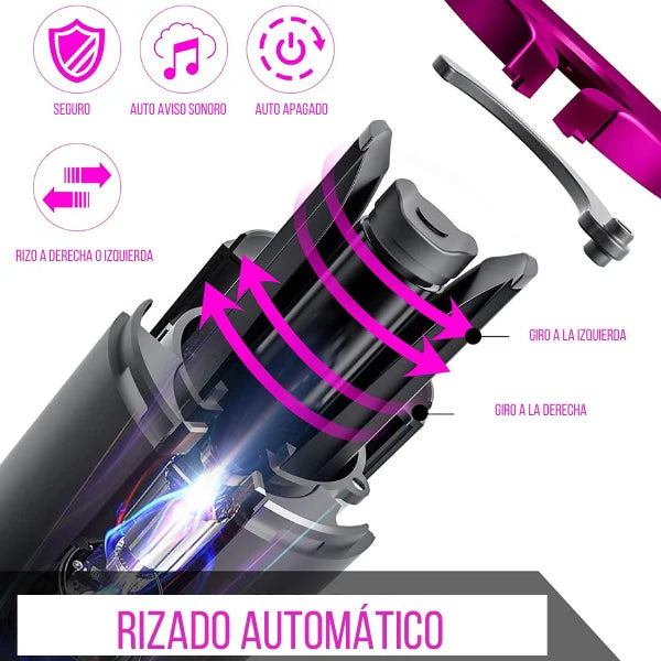 🌀🔥RIZADOR DE PELO AUTOMÁTICO PORTÁTIL 💁♀️✨🔌💨