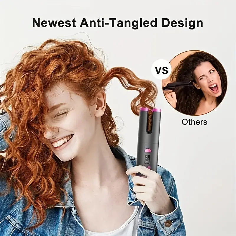 🌀🔥RIZADOR DE PELO AUTOMÁTICO PORTÁTIL 💁♀️✨🔌💨