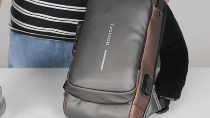 🎒 MORRAL ANTIROBO IMPERMEABLE 💧 CON PUERTO USB 🔌