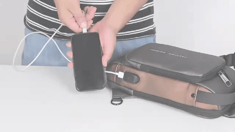 🎒 MORRAL ANTIROBO IMPERMEABLE 💧 CON PUERTO USB 🔌