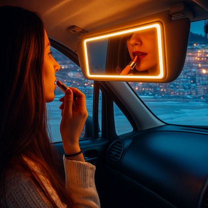 🚗 Espejo Portátil LED de Auto: Belleza Sin Esfuerzo, Donde Vayas 💋