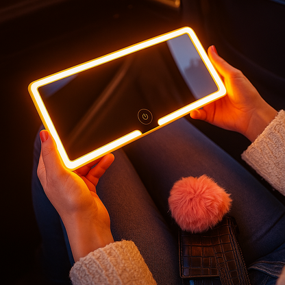 🚗 Espejo Portátil LED de Auto: Belleza Sin Esfuerzo, Donde Vayas 💋