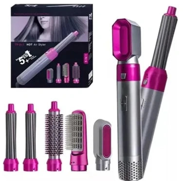 🔥 SECADOR Y ALISADOR 5 EN 1 – LOOK PROFESIONAL SIN SALIR DE CASA ✨🚀 ENVÍO GRATIS 📦😍