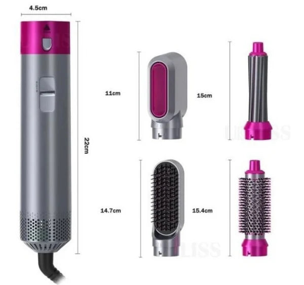 🔥 SECADOR Y ALISADOR 5 EN 1 – LOOK PROFESIONAL SIN SALIR DE CASA ✨🚀 ENVÍO GRATIS 📦😍