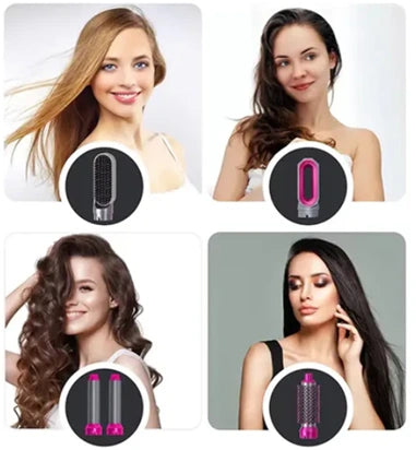 🔥 SECADOR Y ALISADOR 5 EN 1 – LOOK PROFESIONAL SIN SALIR DE CASA ✨🚀 ENVÍO GRATIS 📦😍