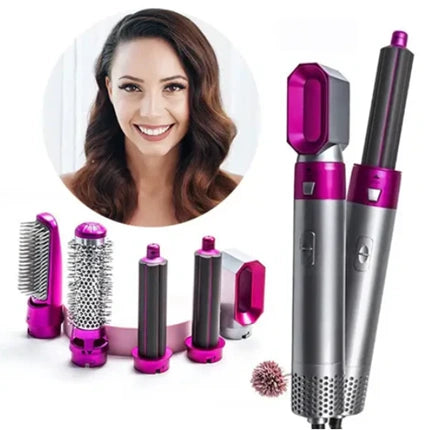 🔥 SECADOR Y ALISADOR 5 EN 1 – LOOK PROFESIONAL SIN SALIR DE CASA ✨🚀 ENVÍO GRATIS 📦😍