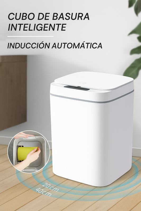 🗑️ PAPELERA INTELIGENTE DE 15L – ¡A PRUEBA DE OLORES! 🚫👃