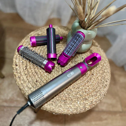 🔥 SECADOR Y ALISADOR 5 EN 1 – LOOK PROFESIONAL SIN SALIR DE CASA ✨🚀 ENVÍO GRATIS 📦😍